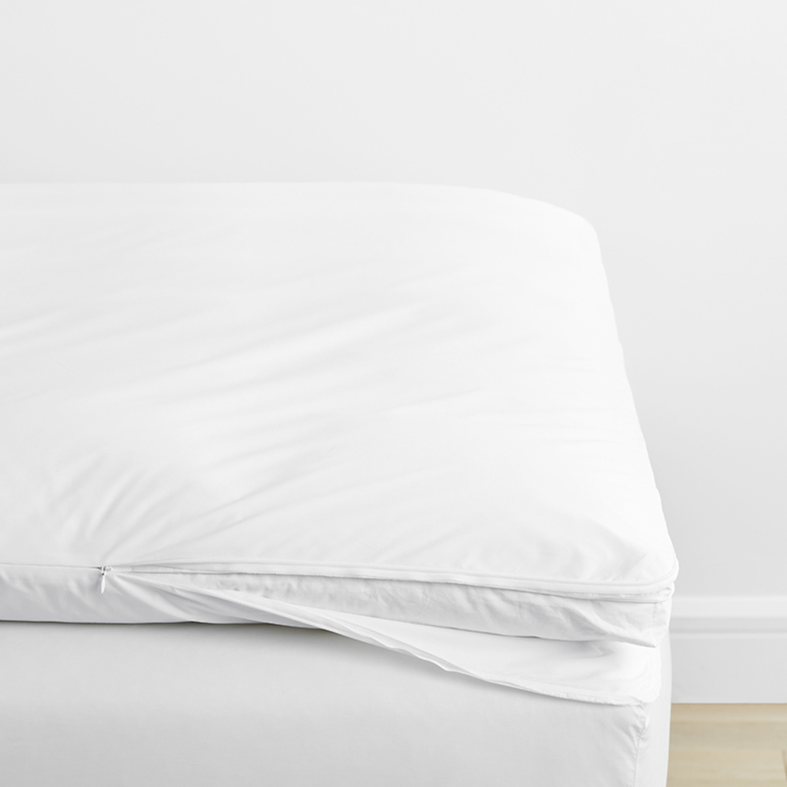 Classic Cool Cotton Percale Featherbed Cover - White, Twin XL... gallery