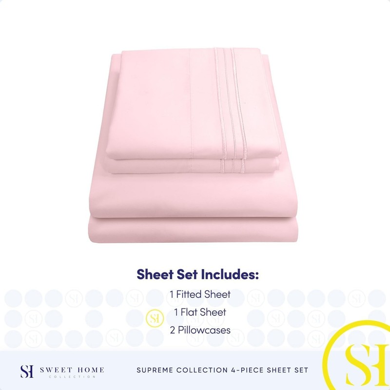 1800 Thread Count Sheet Set – Soft Egyptian Quality Brushed Microfiber Sheets... gallery