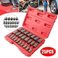 25 PCS Impact Bolt Extractor Set Nut Remover Set Stripped Extraction Socket Tool