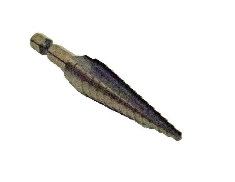 2PC HSS Titanium Step Drill Bit SAE 1/8" to 1/2" 13 Steps Hex Shank 1/4" 500711A gallery