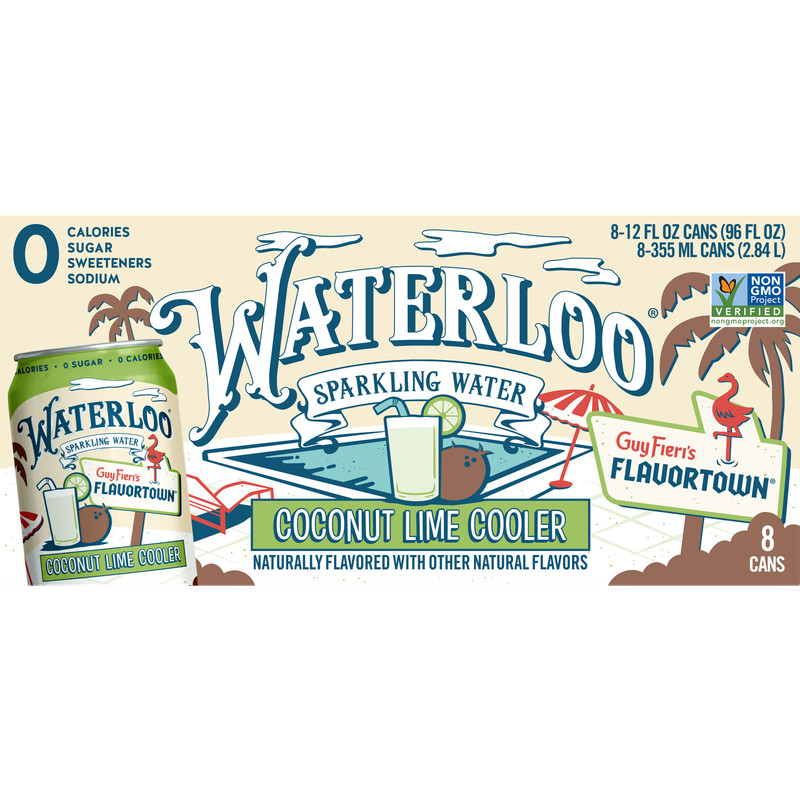 Waterloo Sparkling Water, Coconut Lime Cooler, 12 fl oz, 8 Pack Cans gallery