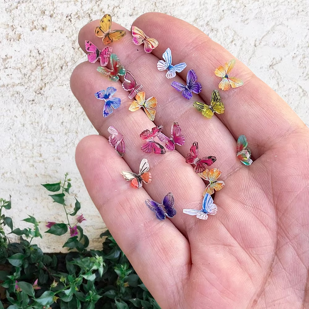 10/30/50Pcs Tiny Mix Butterflies Miniature - Fairy Garden Ornament, Micro Landsc gallery