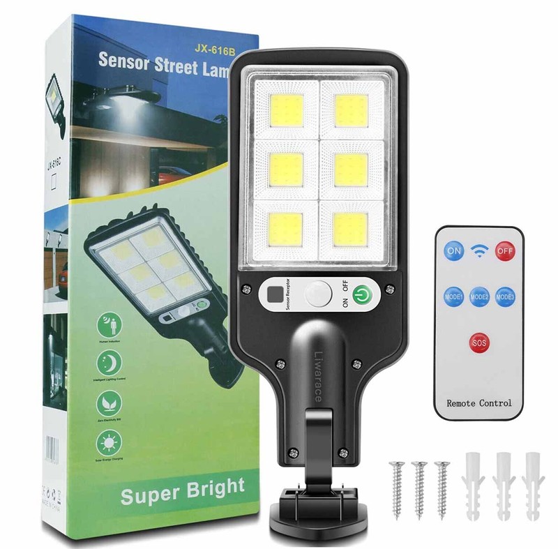 Solar Security Lights 2 Pack 6000LM Motion Sensor Lights Adjustable Flood Light gallery