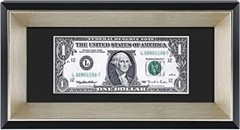 4×9 Dollar Bill/License Holder Frame Easel Stand/Wall Mount Tempered Glass