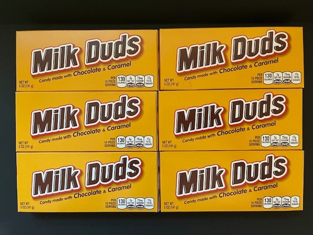 MILK DUDS Chocolate and Caramel Candy Boxes 5 oz each {6 BOXES} gallery