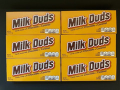 MILK DUDS Chocolate and Caramel Candy Boxes 5 oz each {6 BOXES}