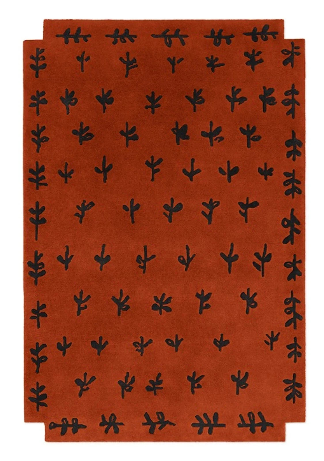 Big Buds Brick Red Color Rug Bespoke Hand Tufted Area Rug Carpet for Living Room gallery