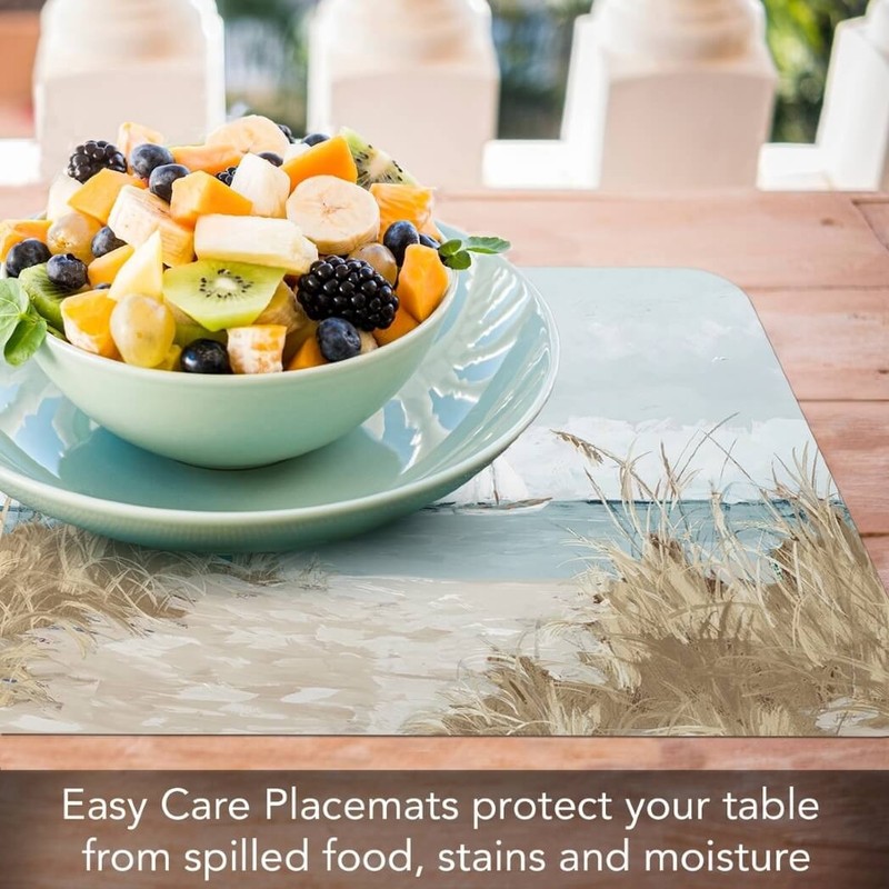 CounterArt Reversible Plastic Placemats, Coastal Scenery, Set of 4 gallery