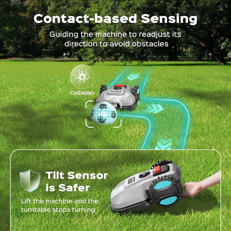 Robot Lawn Mower App Control Automatic Robotic Mower Obstacle Detection 1/8 Acre gallery