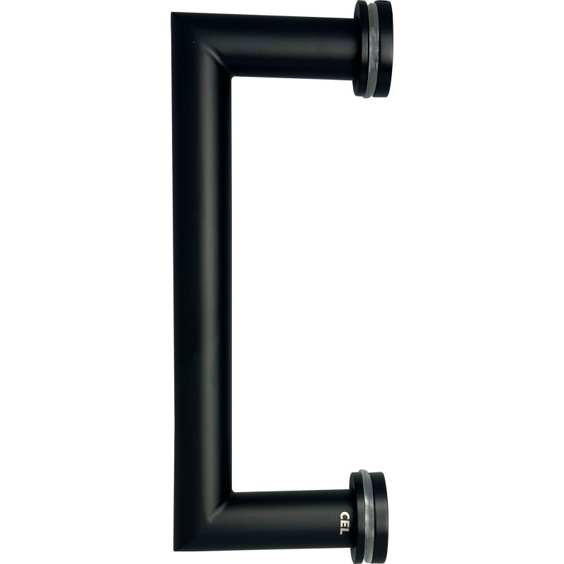 CEL 8" Round Tubing Mitered Corner Singled-Sided Pull Handle for Shower Door gallery
