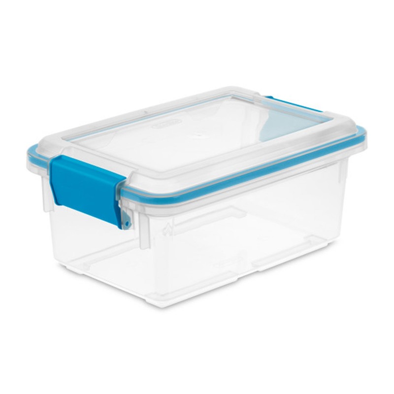 Sterilite 7.5 Quart Gasket Box, Stackable Storage Bin with Latching Lid, 6 Pack gallery