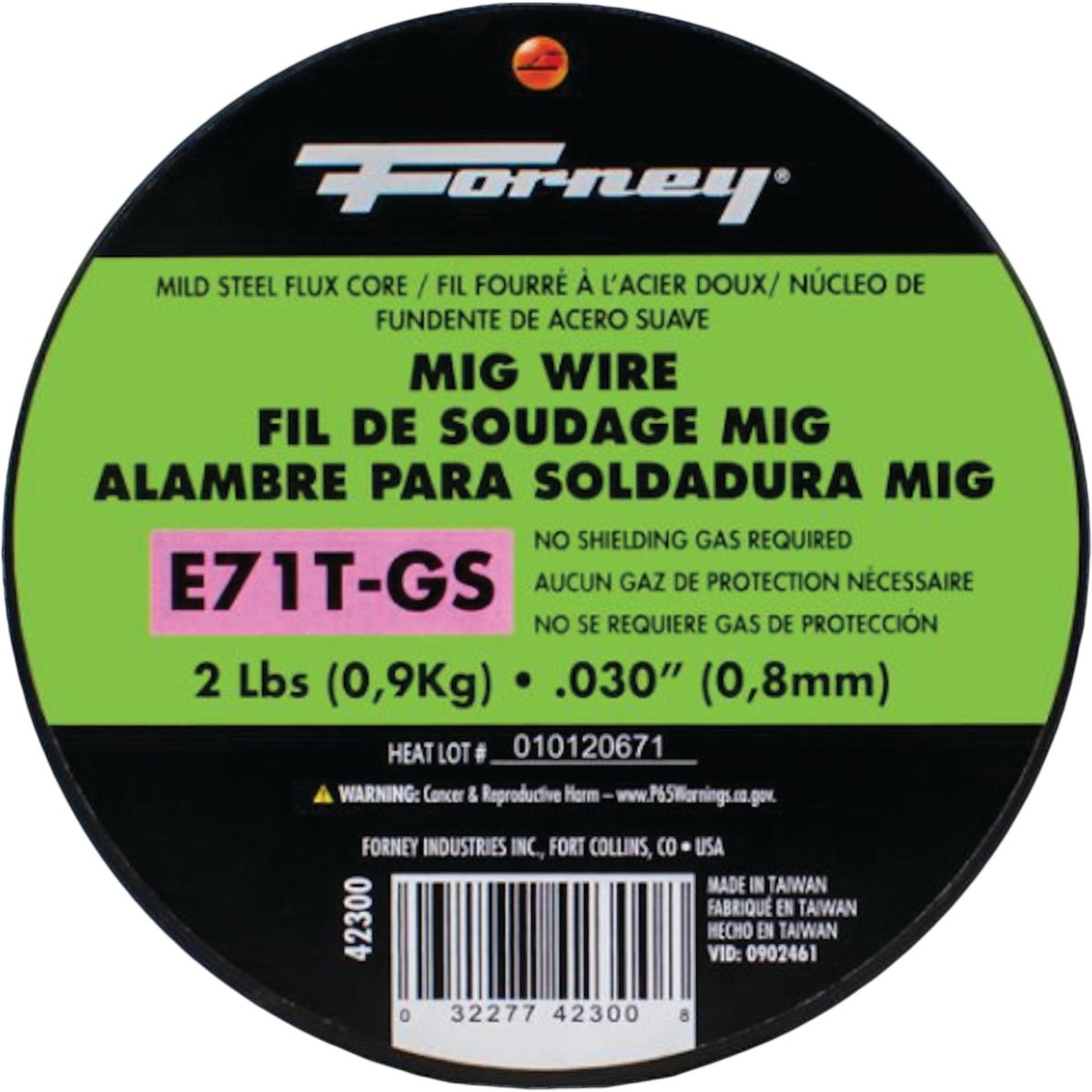 Forney E71T-GS 0.030 In. Flux Core Mild Steel Mig Wire, 2 Lb. 42300 Forney 42300 gallery