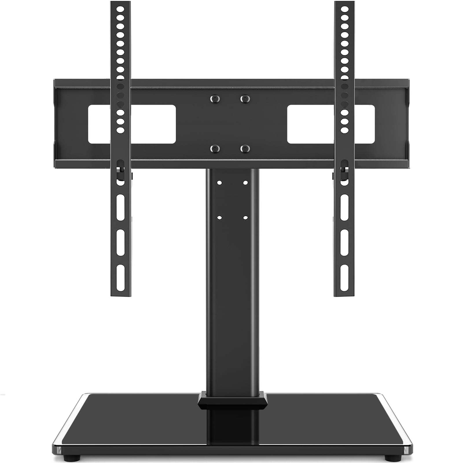 Modern Tabletop TV Stand Base with Mount for 27-60 inch Flat Screen TVs, Black gallery