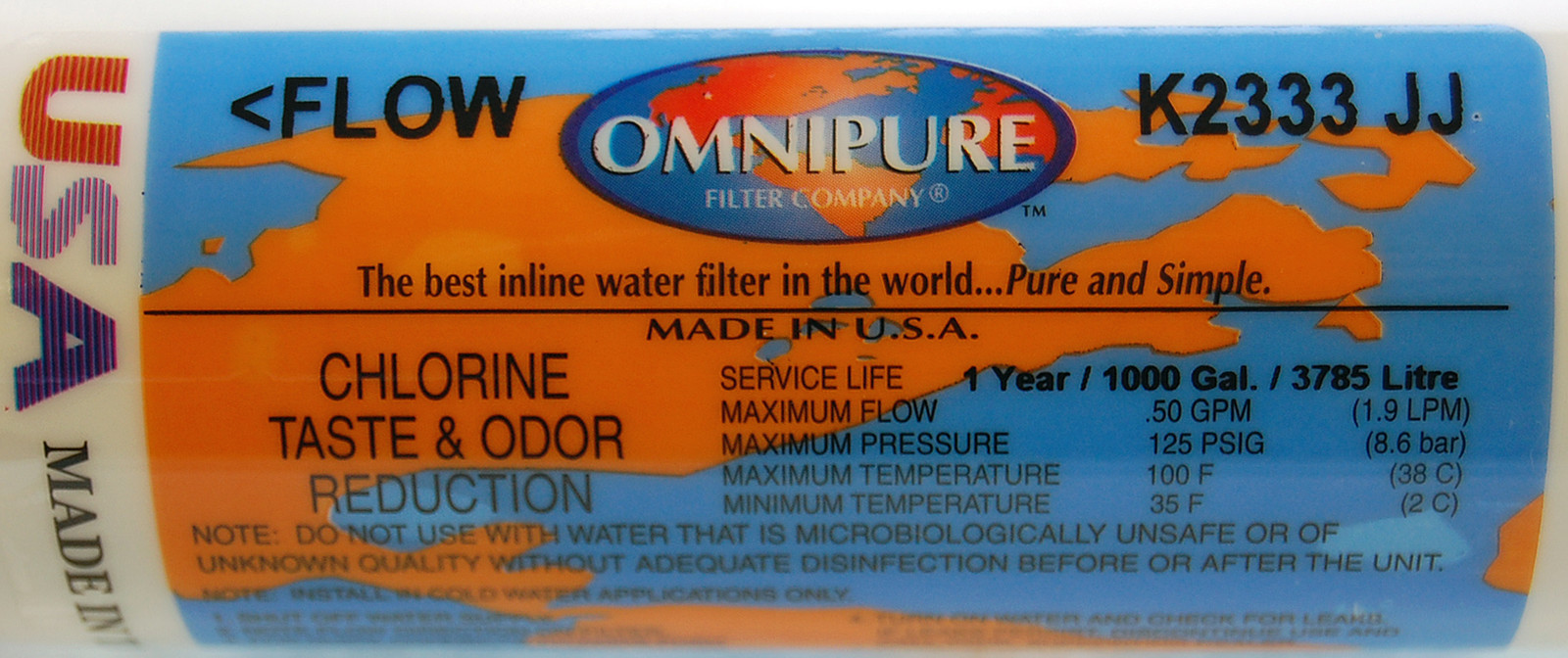 Omnipure K2333 Jj Inline Filter for Reverse Osmosis Refrigerators House Garden & gallery
