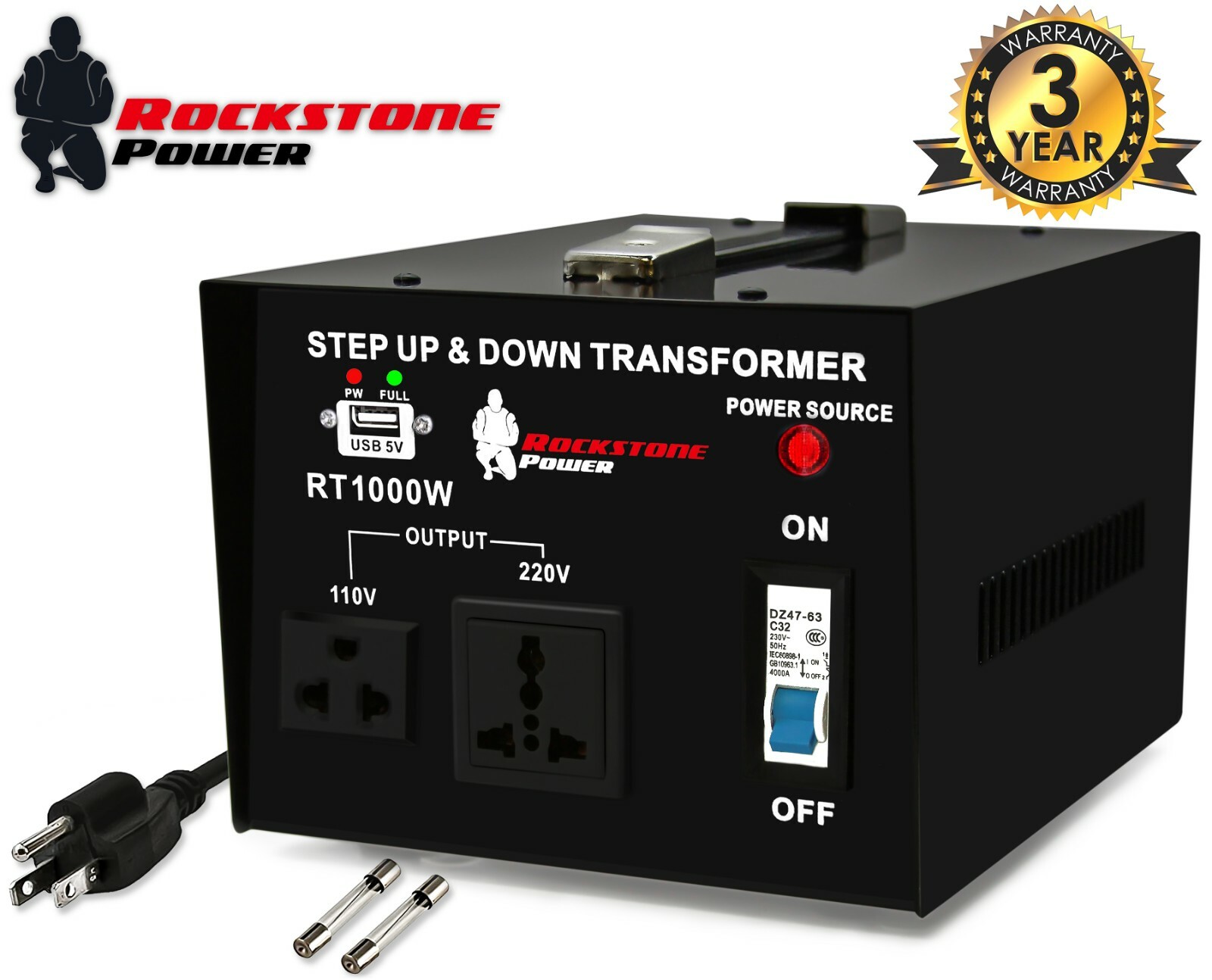 1000 Watt Voltage Converter Transformer Step Up/Down 110V/120V/220V/240V Power gallery