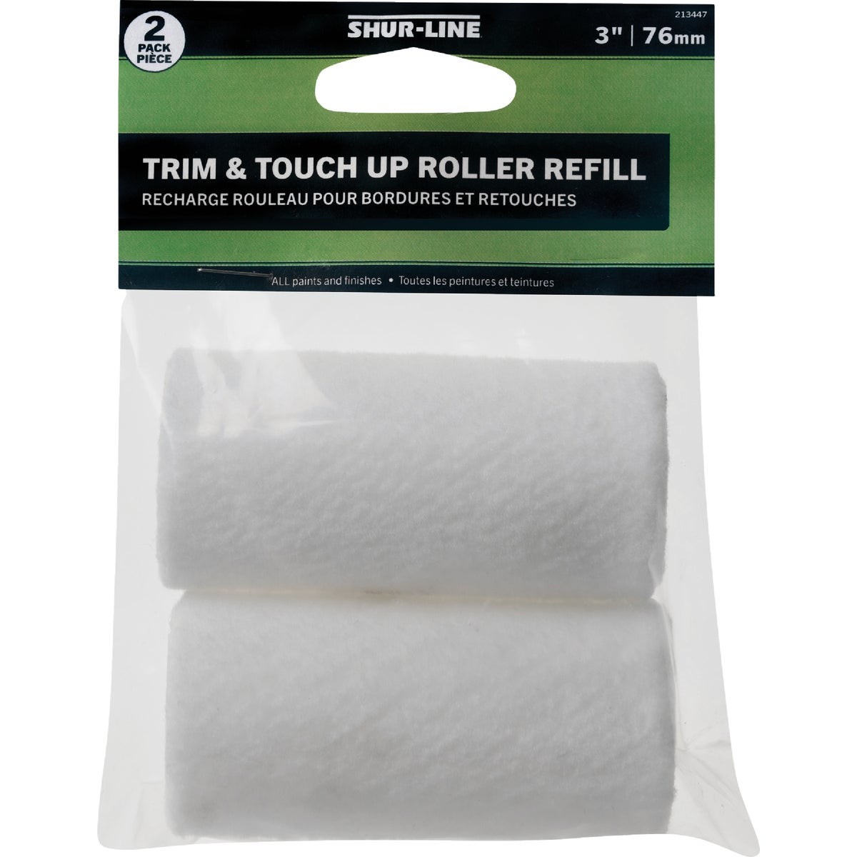 Shur-Line 3 In. x 3/8 In. Trim & Touch-Up Knit Fabric Roller Cover (2-Pack) gallery
