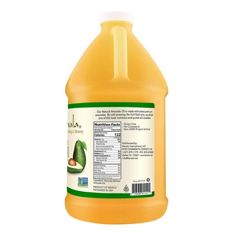 Premium Natural Avocado Oil Cold Pressed Non-GMO Kosher Cooking Oil 64 Fl Oz New gallery