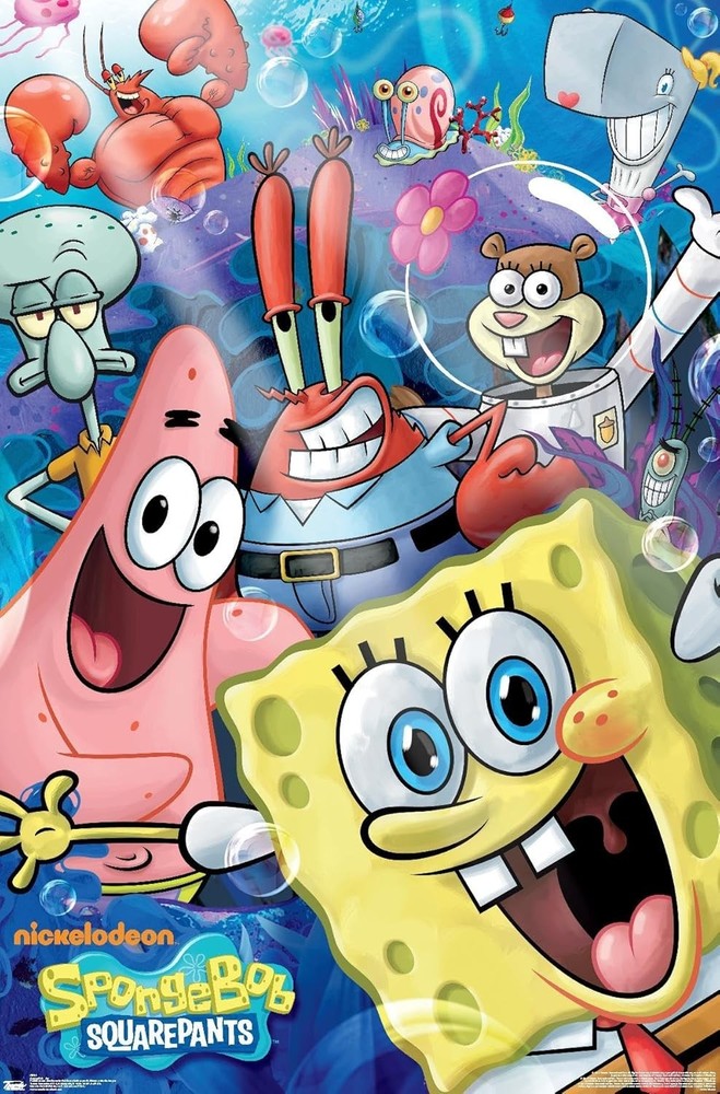 Poster - Spongebob Squarepants Joy Cast Characters 22x34" New Wall Art