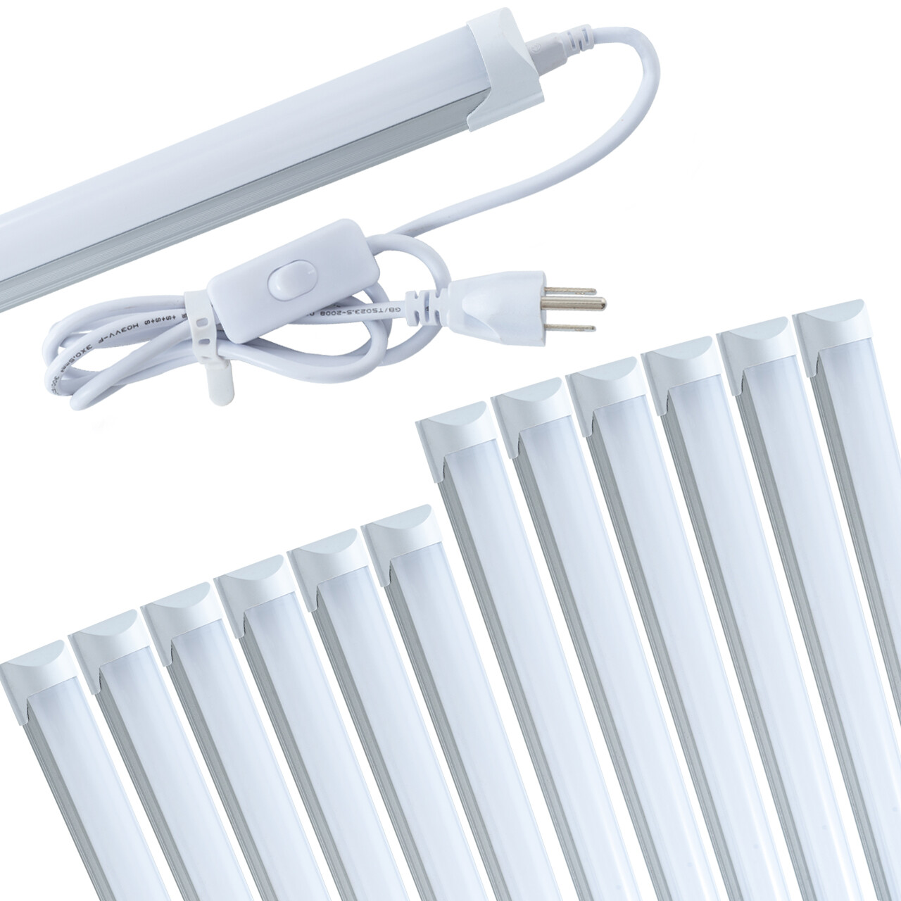 4FT 12 Pack LED Shop Light T8 Linkable Ceiling Tube Fixture 24W Daylight 6000K gallery