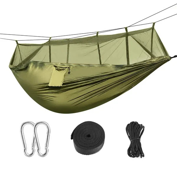 Double Hammock With Maximum Weight Capacity Of 600 Pounds, Equipped With gallery