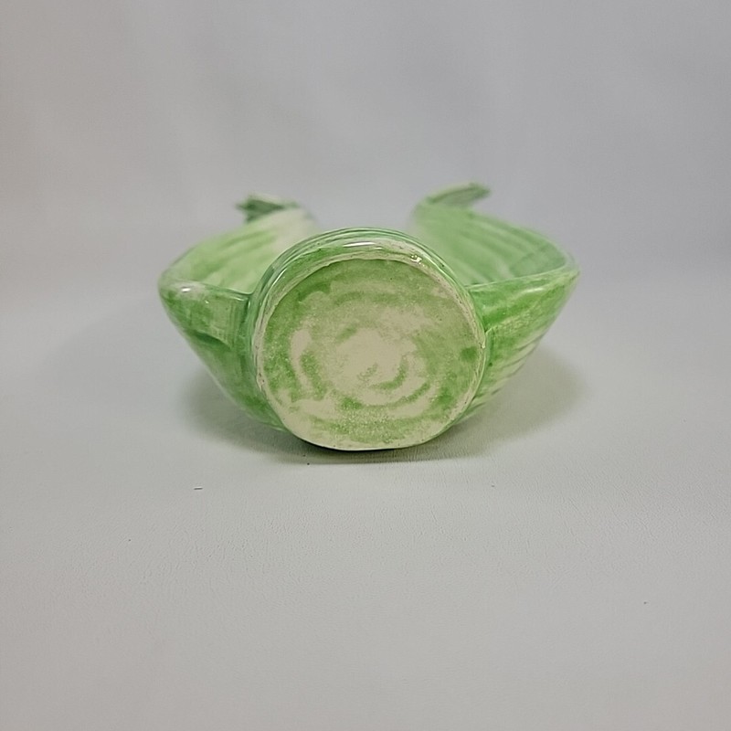 Vintage MCM Celery Shaped Dish Ceramic Art Pottery 14”L gallery