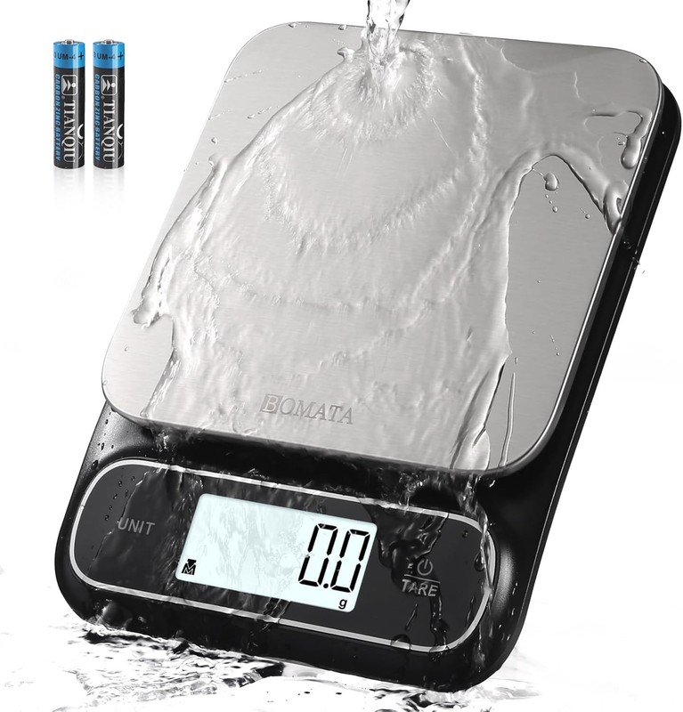 Waterproof Kitchen Scale, 0.1 g/0.01 oz High Precision, 5 kg/11 lbs, Digital ... gallery