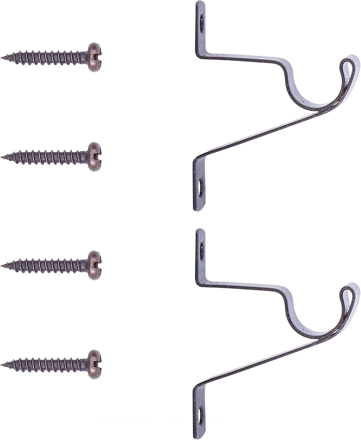 28-48 In. Adjustable Petite Café Curtain Rod, 2-Pack, 7/16 In. Diameter, Bronze gallery