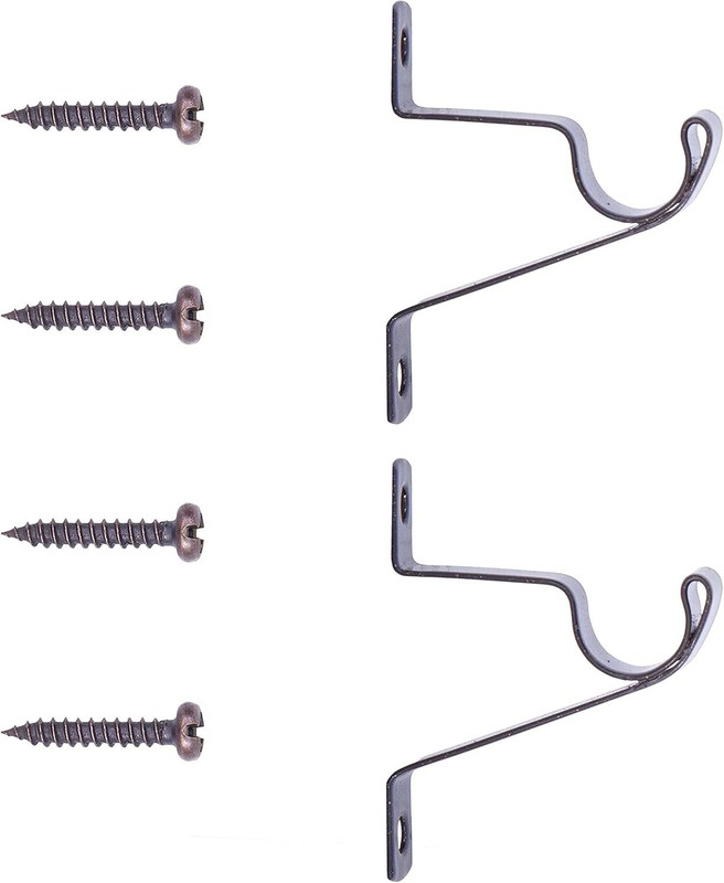 28-48 In. Adjustable Petite Café Curtain Rod, 2-Pack, 7/16 In. Diameter, Bronze gallery