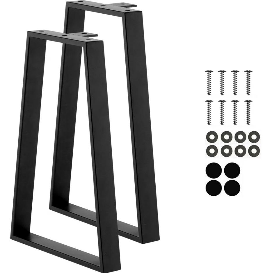 Yes4All Store 16’’ Trapezoid Furniture Metal Legs - Set of 2 gallery
