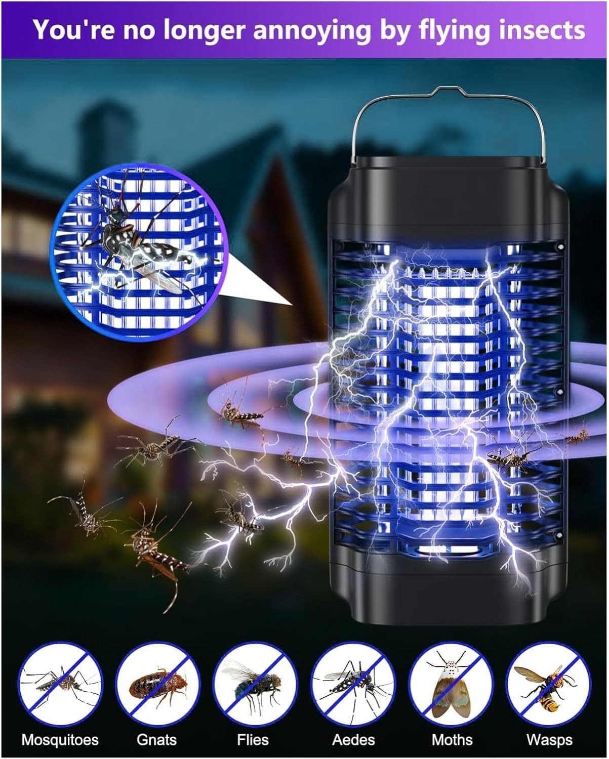 4200V Electric Mosquito Zapper Mosquito Trap Waterproof Fly Traps Mosquito gallery
