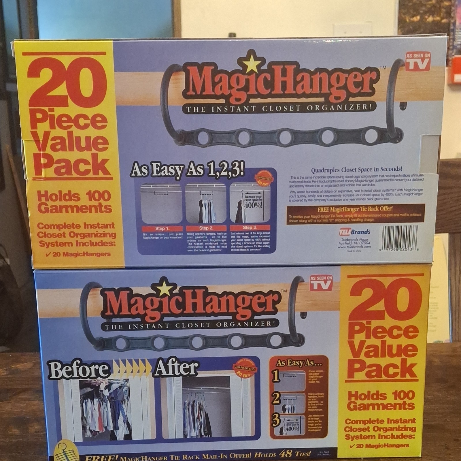 Magic Hanger Space-Saving Hanging Closet Organizer 20-Pack Plastic gallery
