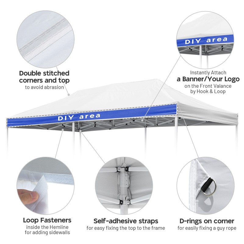 InstaHibit 10x20Ft Replacement Canopy Top Cover UV50+ Outdoor Patio Home Garden gallery