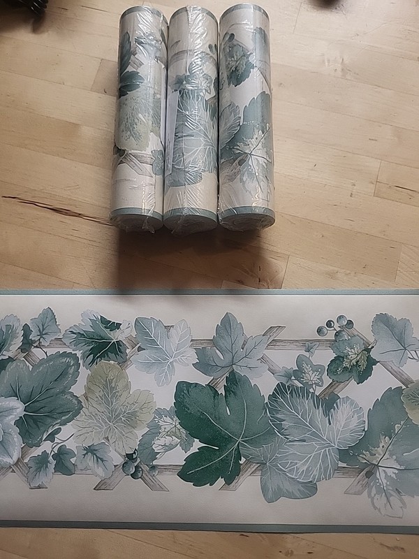 3 ROLLS SEALED Wallpaper !! BORDER !! Brewster BOTANICAL NEW 7 Inches Wide gallery