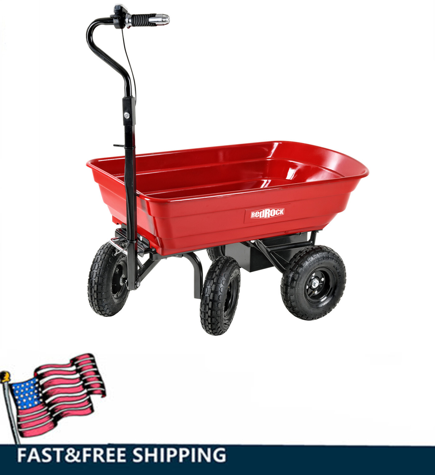 Wheelbarrow Cart Electric Powered 264lbs Capacity Material Debris Hauler Wagons gallery