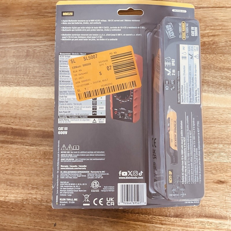Klein Tools Digital Multimeter and Non-Contact Voltage Tester Set MM320 - 25KIT1 gallery