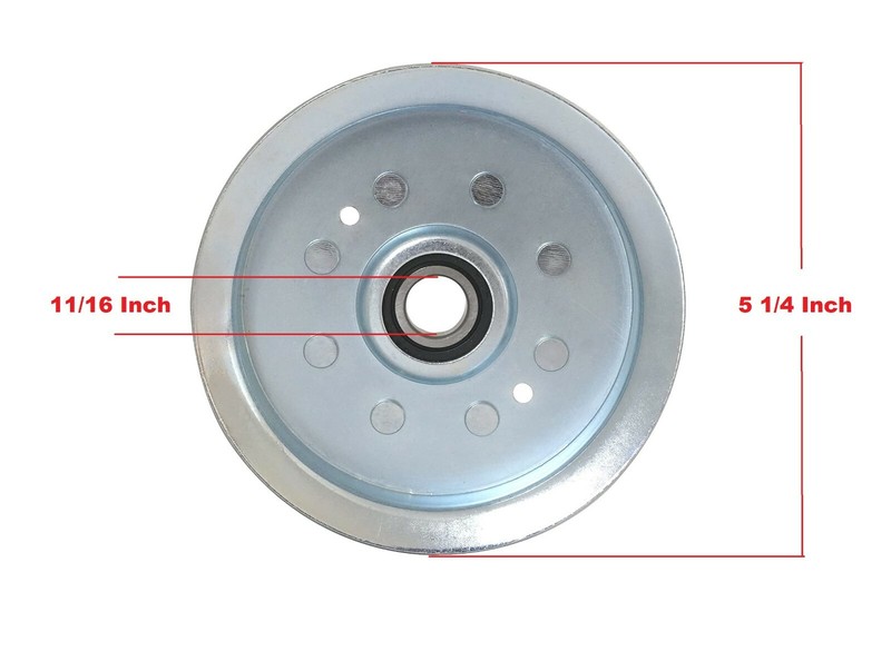 3 Deck Flat Idler Pulley Kit For John Deere E140 E150 E160 E170 S140 S160 S170 gallery