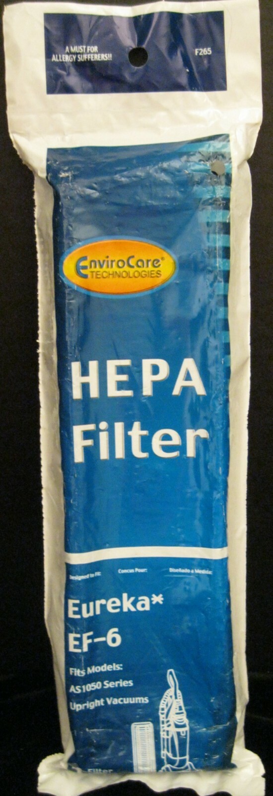 ENVIRO CARE TECHNOLOGIES HEPA FILTER EUREKA EF-6 FITS MODELS AS1050 UPRIGHTS gallery