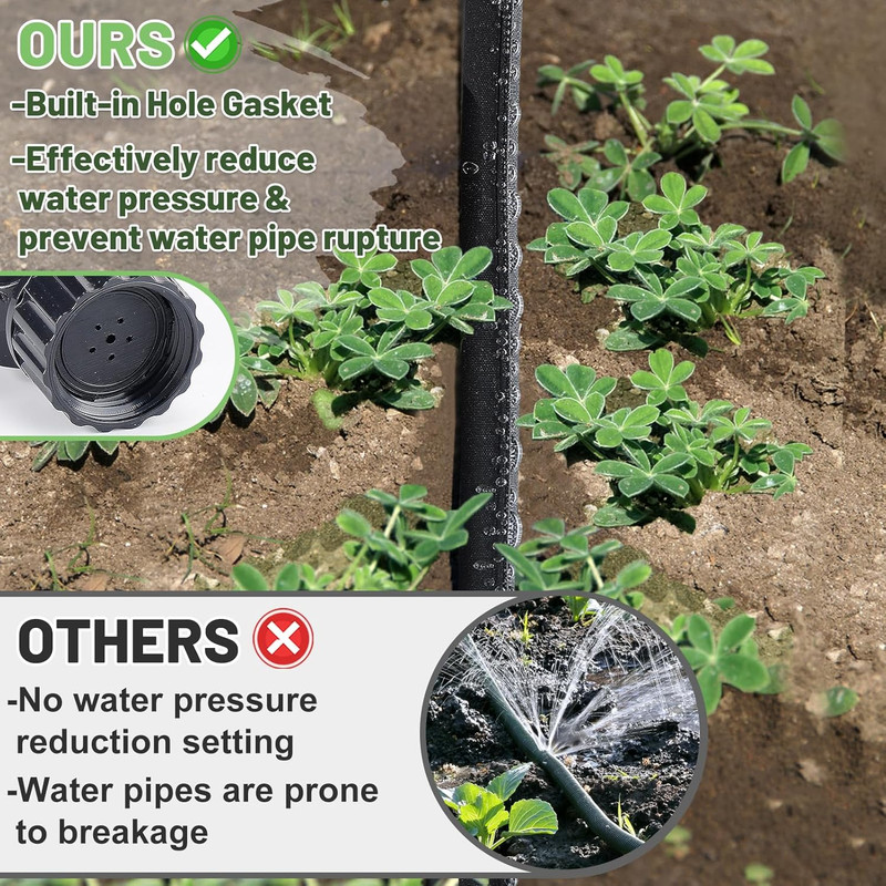 Double Layer Soaker Hose for Garden Beds - 25FT 3/4" Heavy Duty Linkable Flat Dr gallery