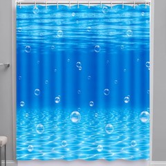 Under The Ocean Decorations Underwater Wave Shower Curtain Summer Tropical Ba…