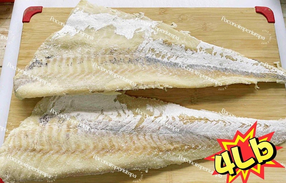 Salt Cod, Bacalao,Dried & Salted Codfish Jumbo Meaty Boneless 4Lb Free Shipping