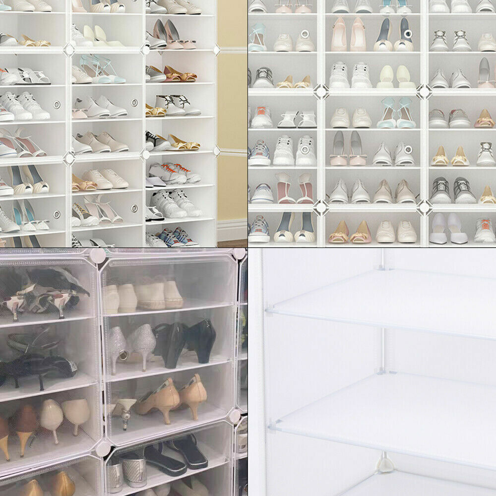 12-Tier Shoe Rack Organizer Stackable Closet 96 Pairs Shoe Box Storage Cabinet gallery