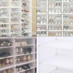 12-Tier Shoe Rack Organizer Stackable Closet 96 Pairs Shoe Box Storage Cabinet