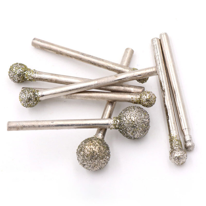 3mm-10mm Round Diamond Burr Drill Bits Grinding Carving for Dremel Rotary Tool gallery