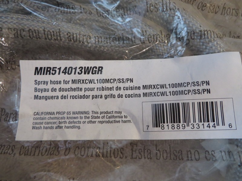 Replacement Spray Hose for Mirabelle MIRXCWL100M Cordelia Kitchen Faucets gallery