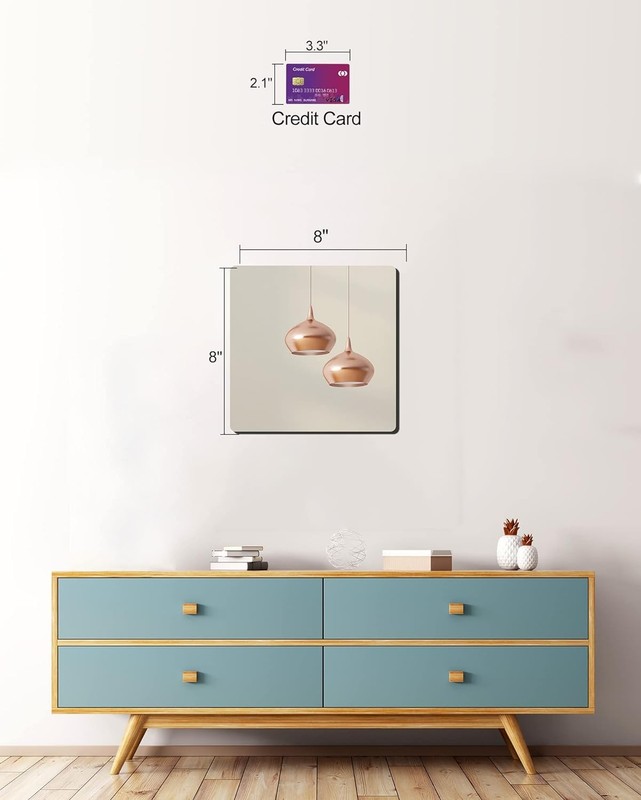 Unbreakable Plexiglass Acrylic Mirror for 8"L x 8"W, Silver gallery