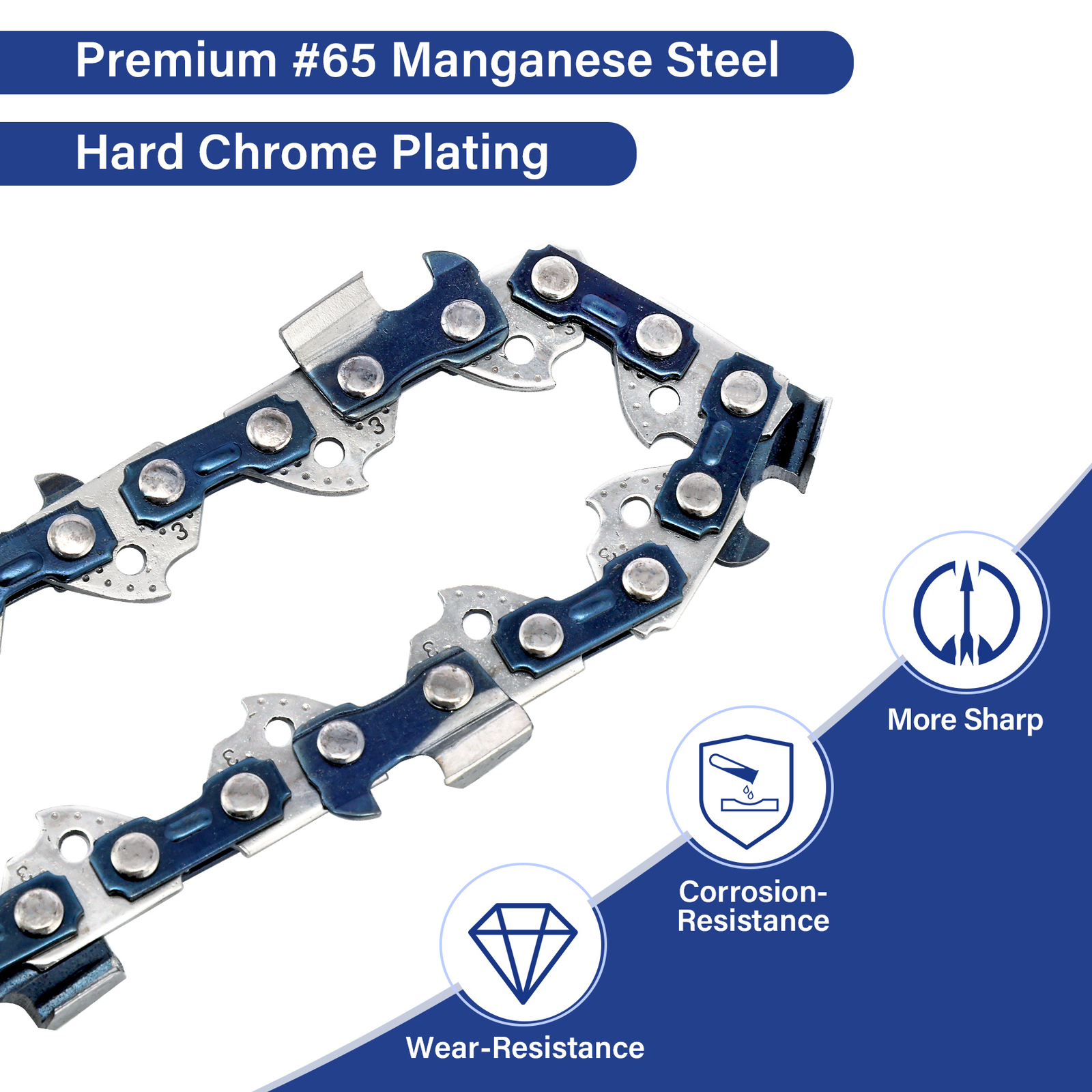 14 in Chainsaw Chain Full-Chisel 3/8"LP .050" 52DL for Poulan 180 Craftsman 3445 gallery