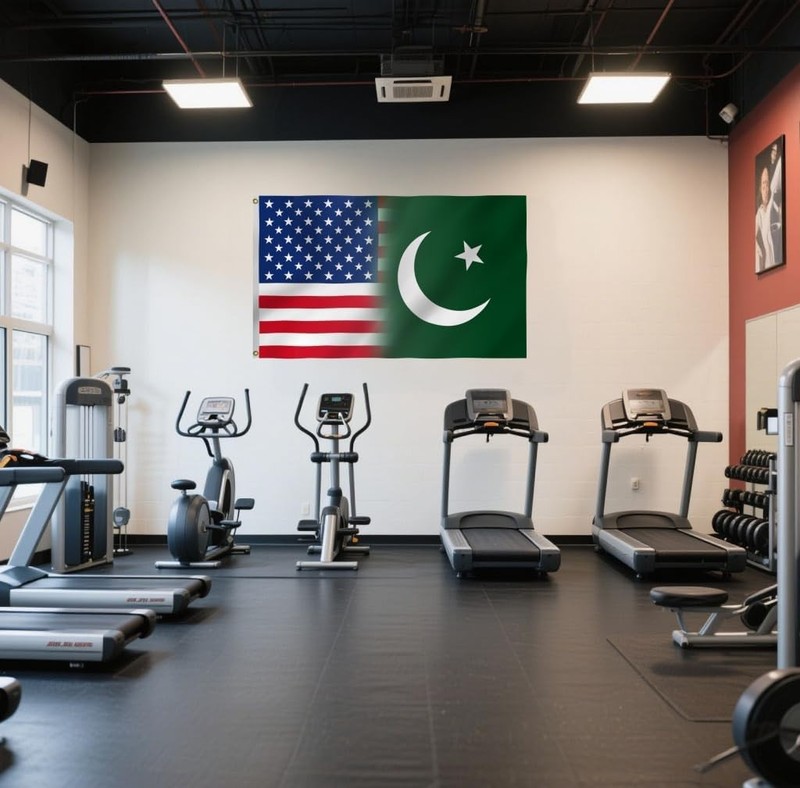 American Pakistan Combination Flag 3X5FT,US Pakistani Friendship Flags,Both Side gallery