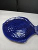 Large Cobolt Blue Fish Plate 12" L X 9" W , 4 SMALL CHIPS gallery