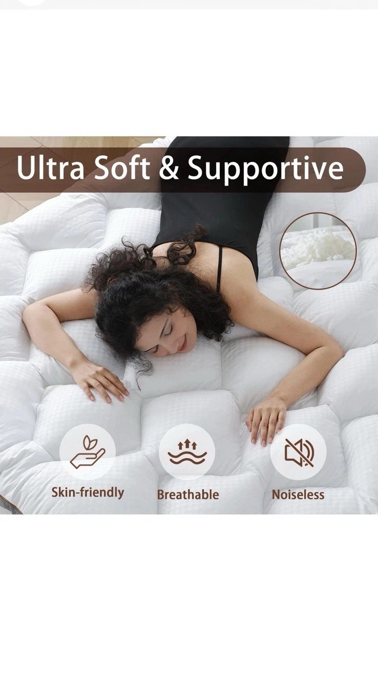 WhatsBedding 5 Inch Memory Foam Mattress Topper Full Extra Soft Pillow Top gallery