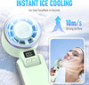 Upgraded Portable Handheld Fan with 60°F Ice Cooling, up Tp 12Hrs Hand Held Port gallery